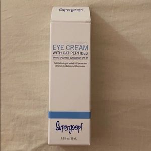 Supergoop eye cream with oat peptides.